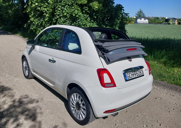 Fiat 500 cena 52900 przebieg: 24000, rok produkcji 2021 z Chojnice małe 92